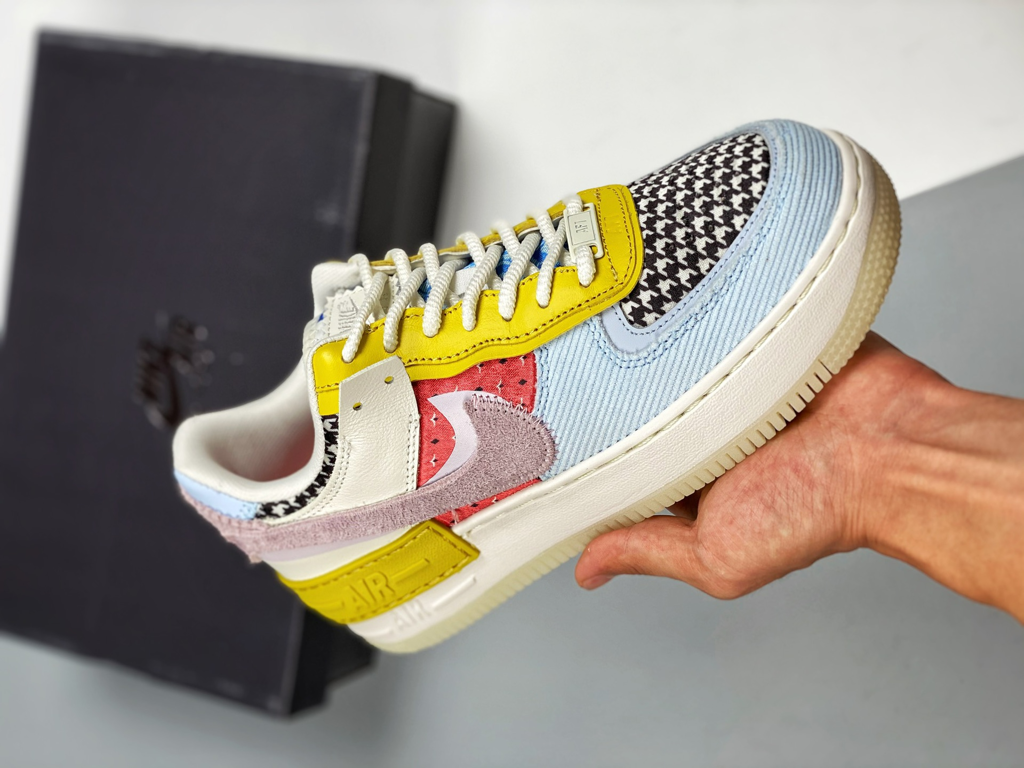 Giày Nike Wmns Air Force 1 Shadow 'Patchwork' DM8076-100 - Ảnh 2