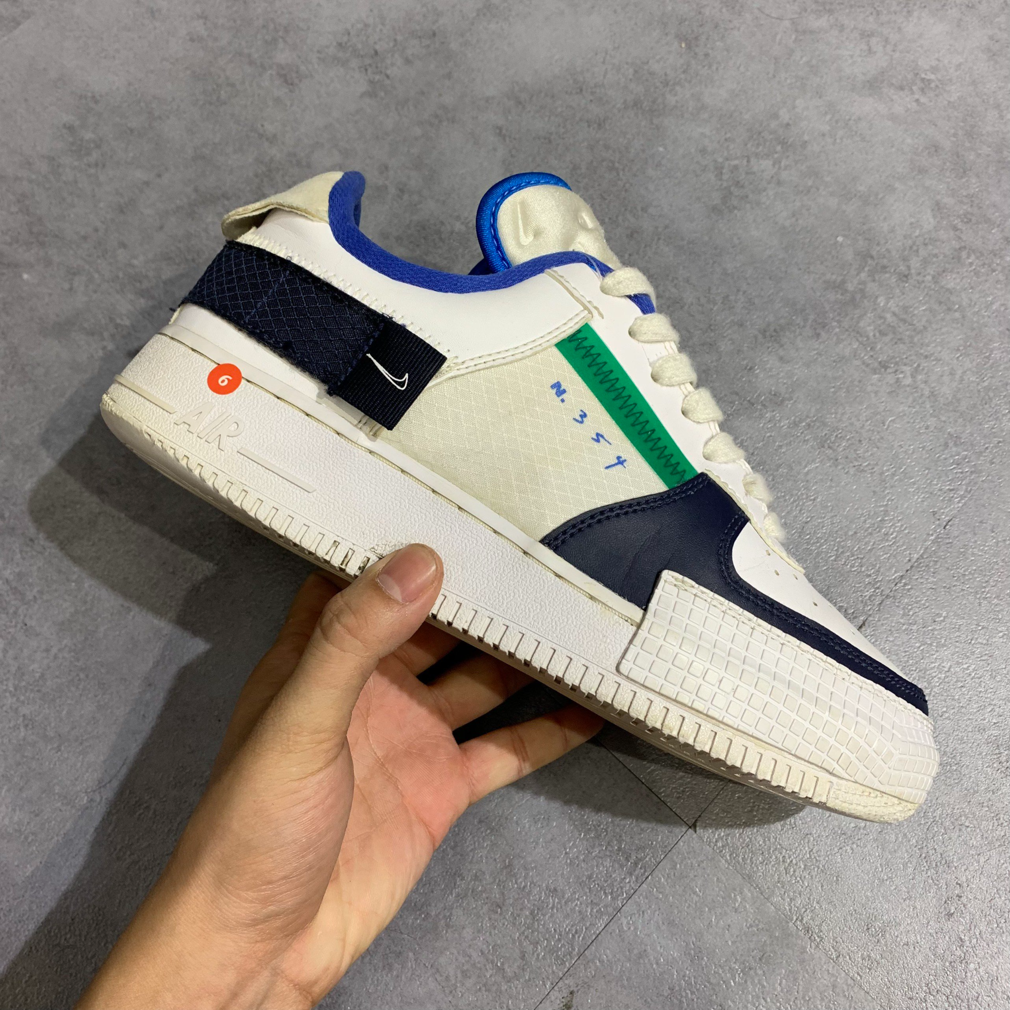 Giày Nike Air Force 1 'Type White Obsidian' CQ2344-100 - Ảnh 6