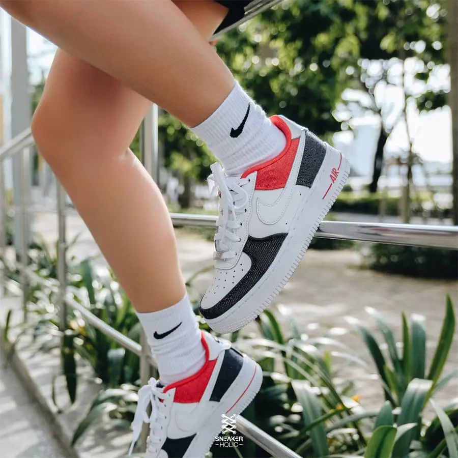 Giày Nike Air Force 1 Low LV8 GS 'USA' DJ5180-100 - Ảnh 5