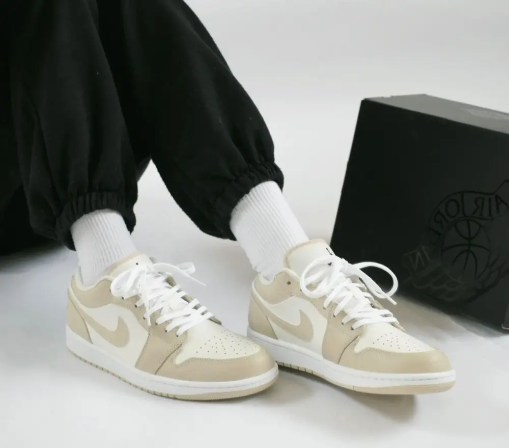 Giày Nike Air Jordan 1 Low SE 'Heavy Tan Leather' FB7168-121 - Ảnh 5