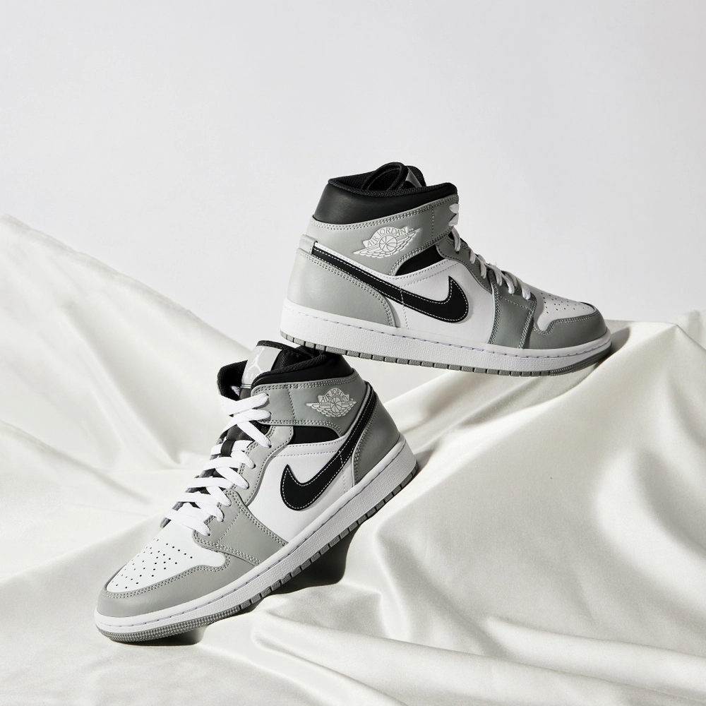 Giày Nike Jordan 1 Mid 'Light Smoke Grey' 554725-078 - Ảnh 5