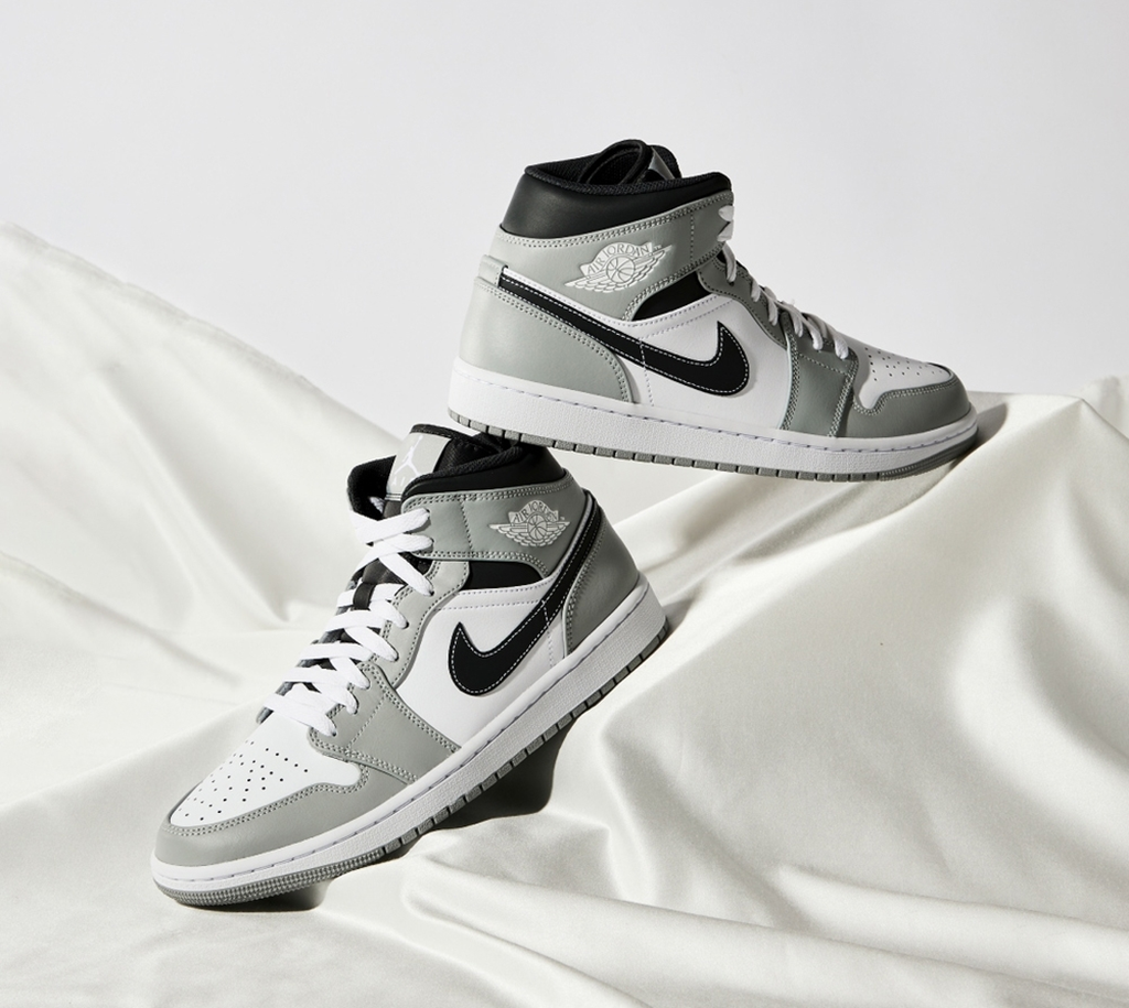 Giày Nike Air Jordan 1 Mid 'Light Smoke Grey' 554724-078 - Ảnh 7