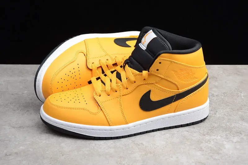 Giày Nike Air Jordan 1 Mid 'University Gold' 554724-700 - Ảnh 2