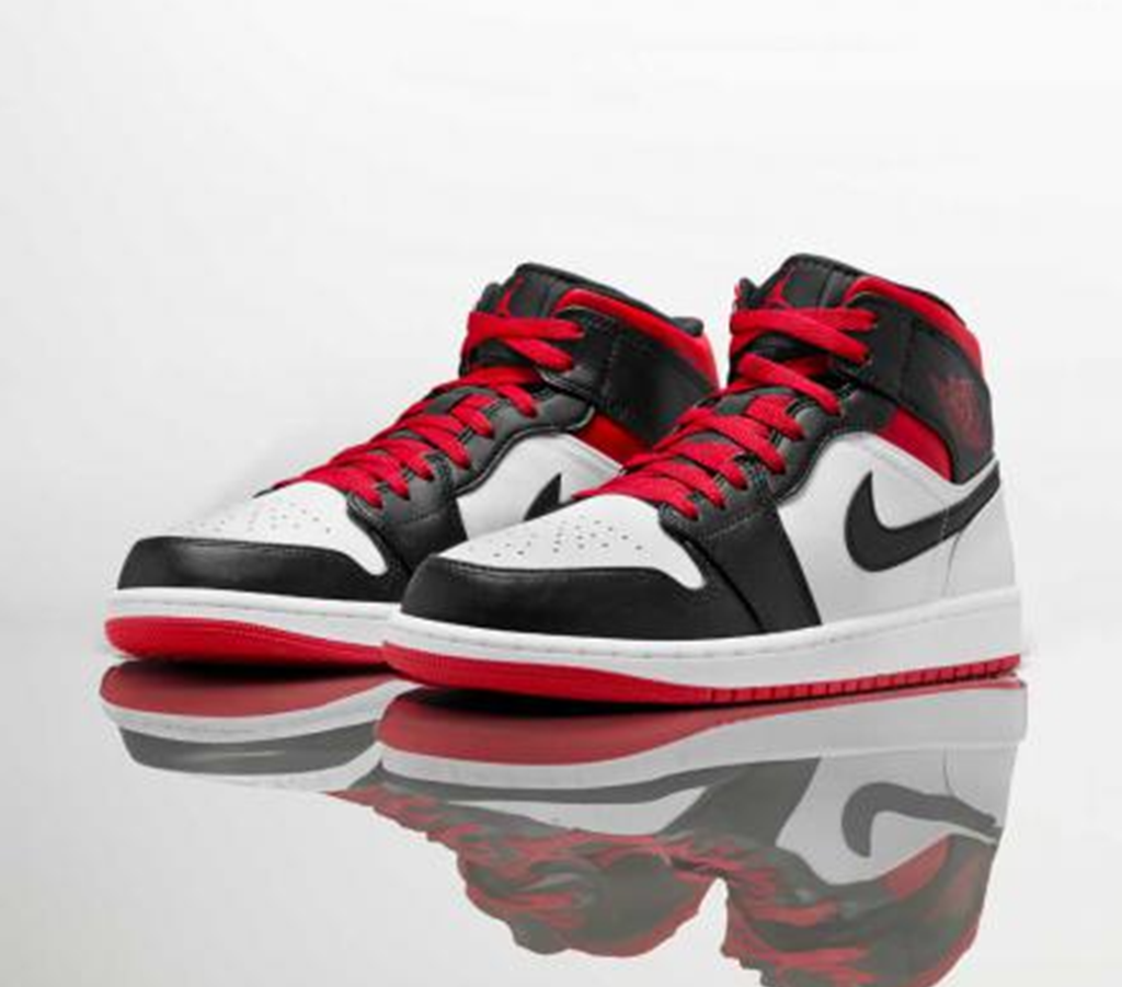 Giày Nike Air Jordan 1 Mid 'Gym Red Black Toe' DQ8426-106 - Ảnh 4