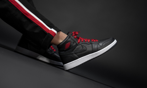 Alternative view of Giày Nike Air Jordan 1 Retro High OG BG 'Black Gym Red' 575441-060