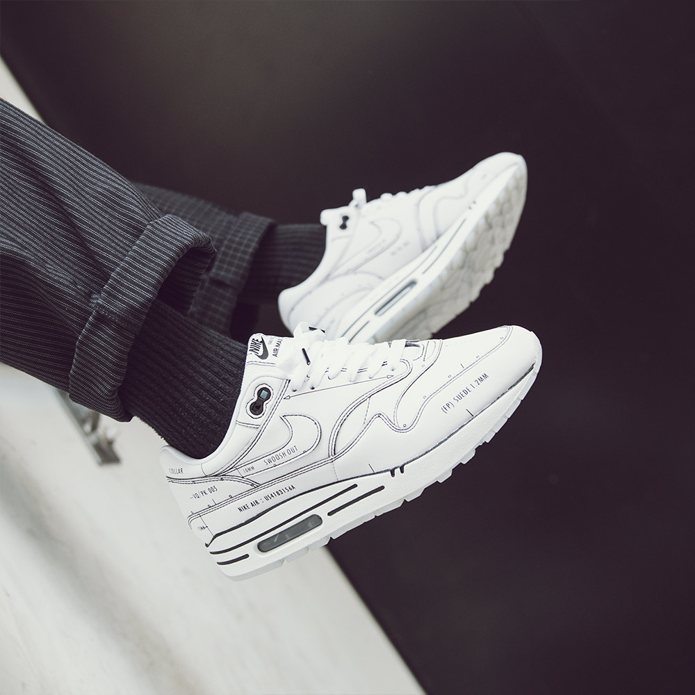 Giày Nike Air Max 1 Tinker Sketch to Shelf White CJ4286-100 - Ảnh 3