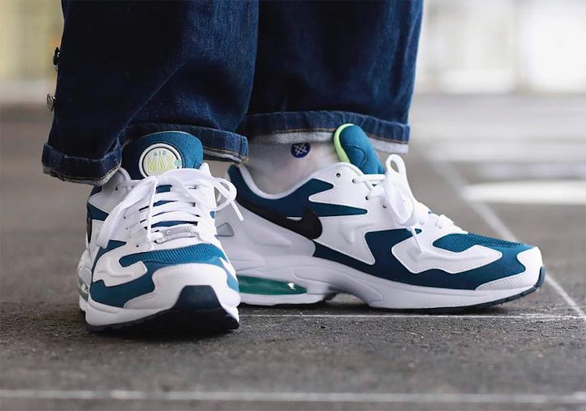 Giày Nike Air Max 2 Light Teal White CI3703-400 - Ảnh 3