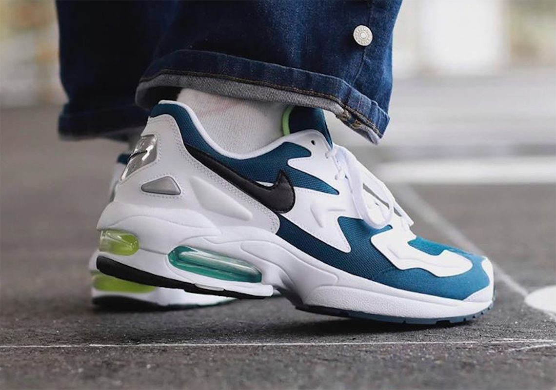 Giày Nike Air Max 2 Light Teal White CI3703-400 - Ảnh 4