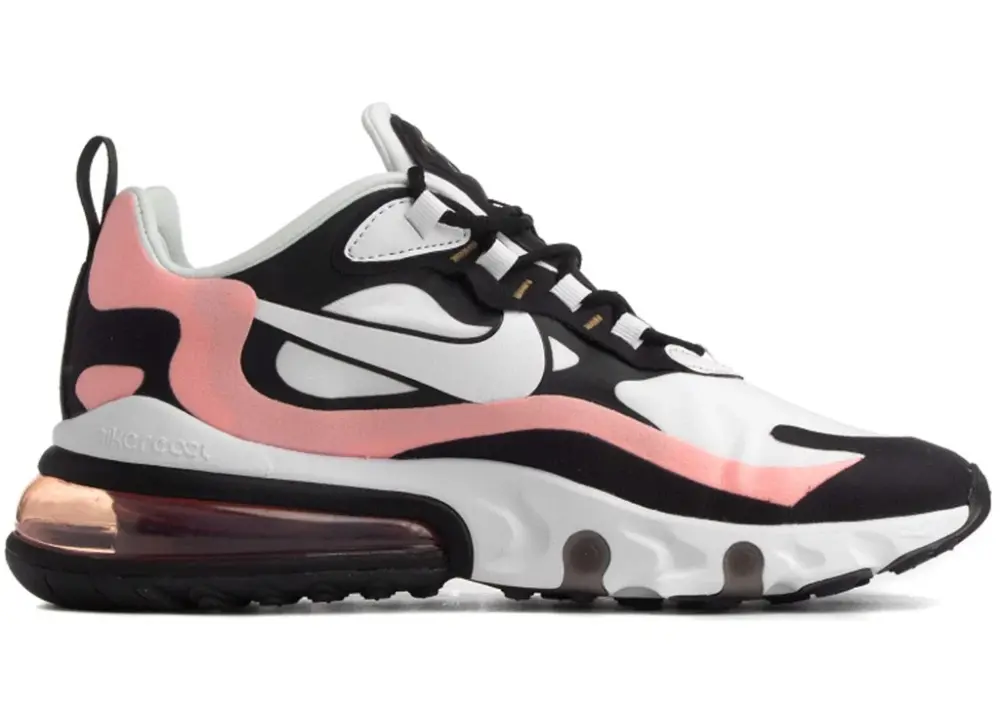 Giày Nike Air Max 270 React Black White Bleached Coral (W) AT6174-005