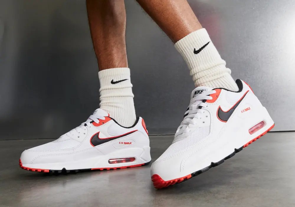 Alternative view of Giày Nike Air Max 90 'White Max Orange' DO8903-100