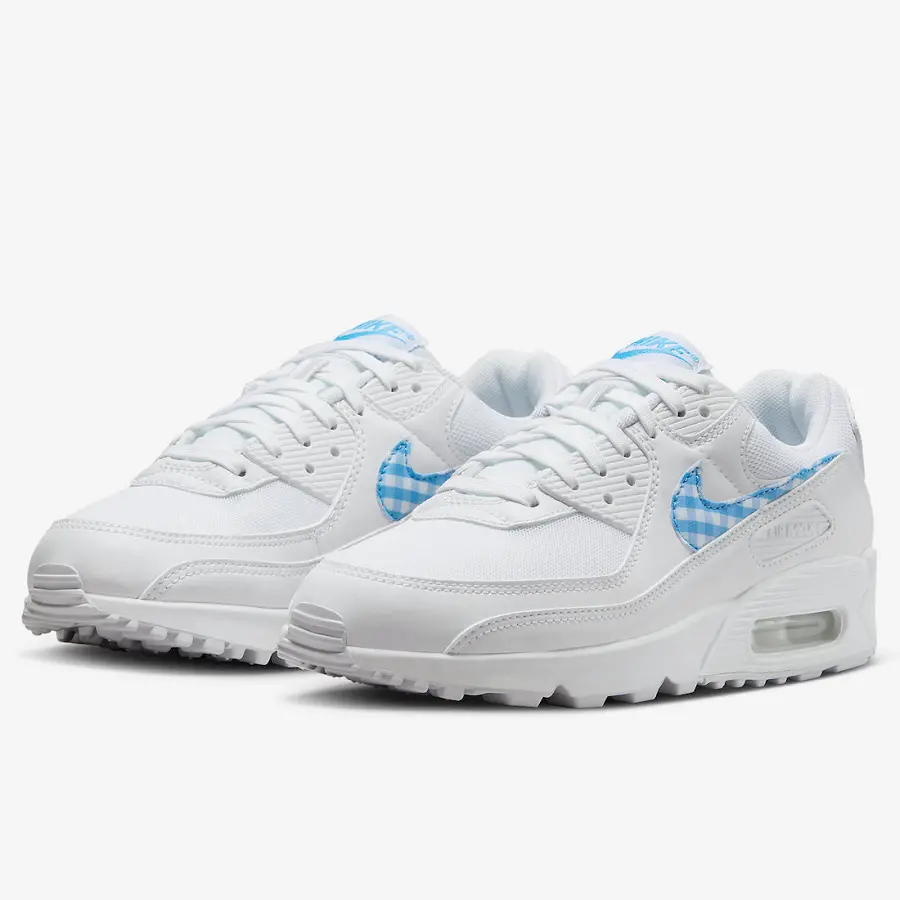 Alternative view of Giày Nike Air Max 90 'Blue Gingham' FQ0207-100