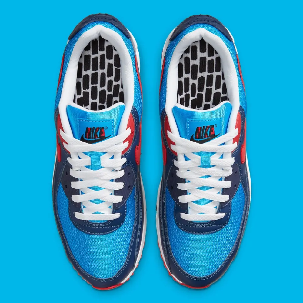 Giày Nike Air Max 90 'Photo Blue University Red' CT1687-400 - Ảnh 4