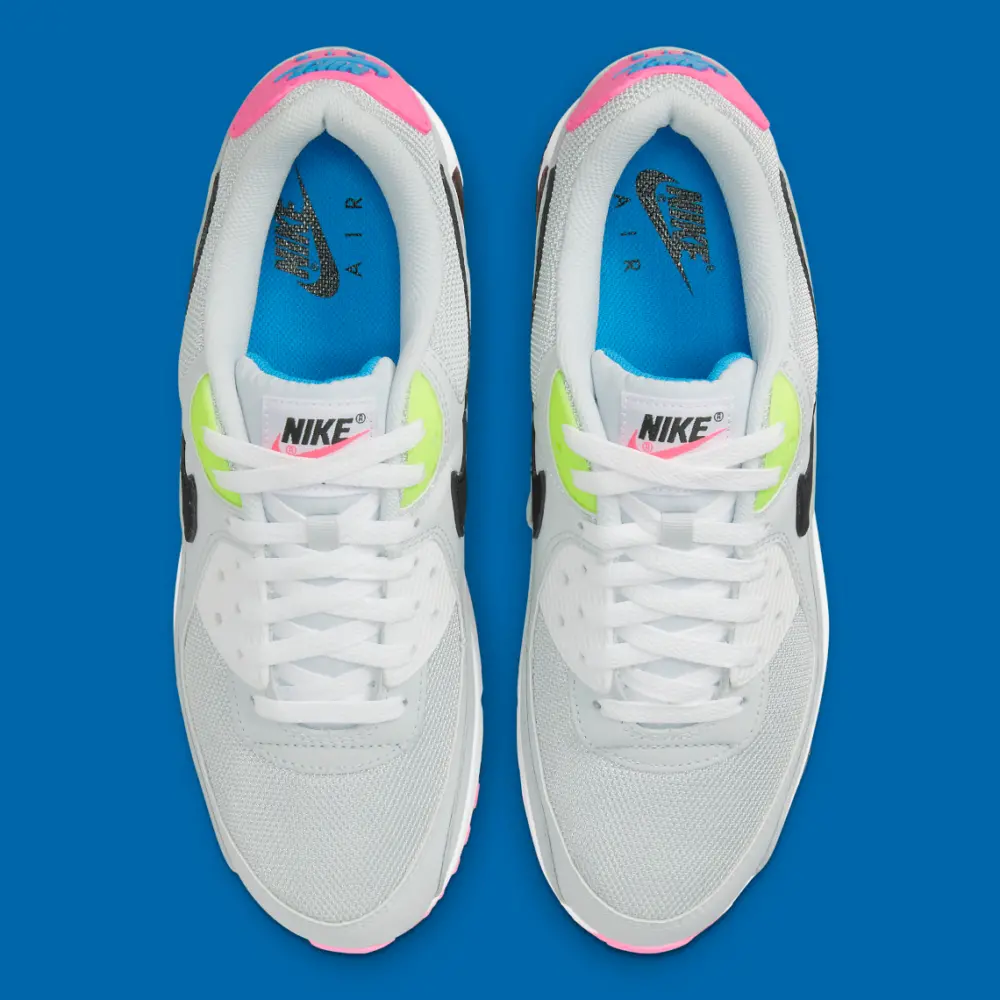 Giày Nike Air Max 90 'Grey Neon' DZ4398-001 - Ảnh 3