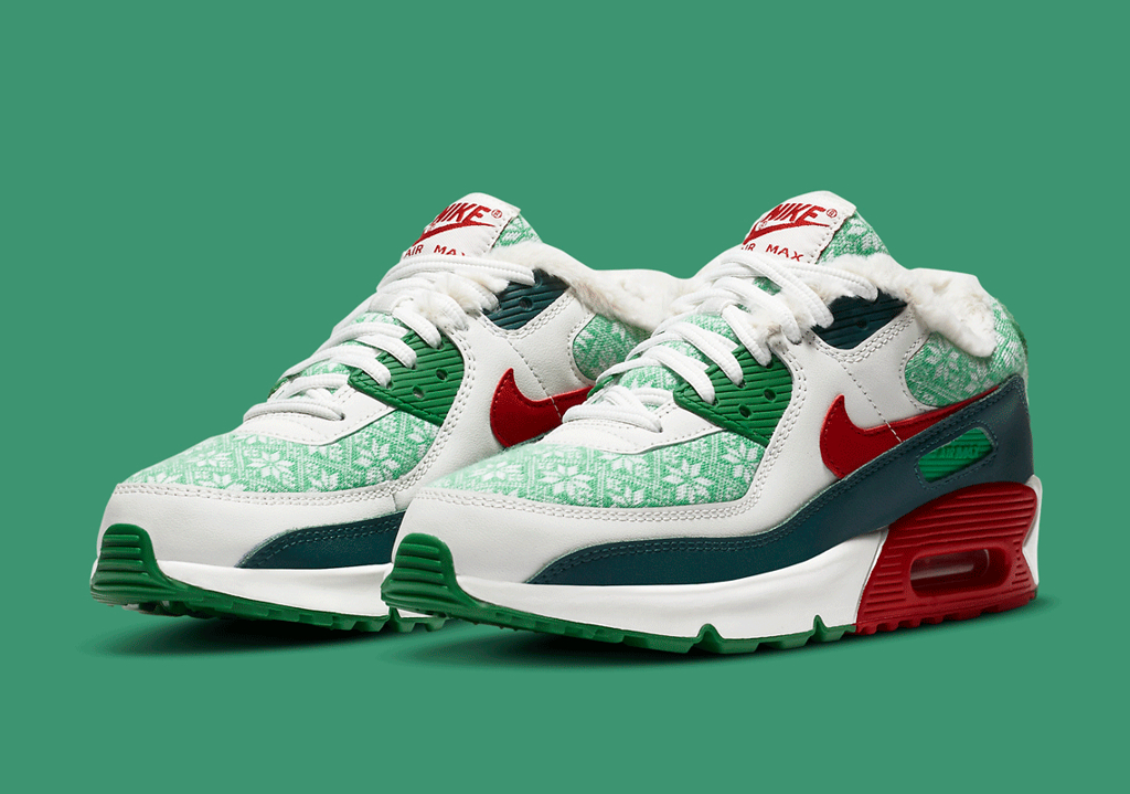 Giày Nike Air Max 90 GS 'Christmas Sweater' DC1621-100 - Ảnh 4