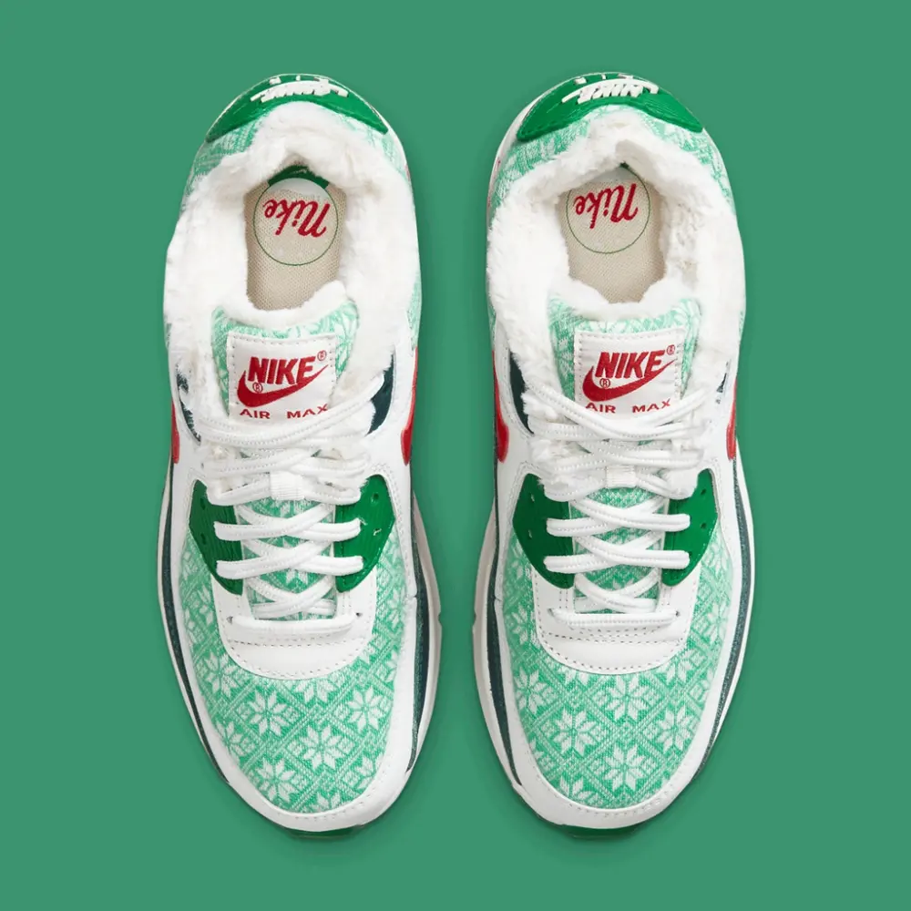Giày Nike Air Max 90 GS 'Christmas Sweater' DC1621-100 - Ảnh 5