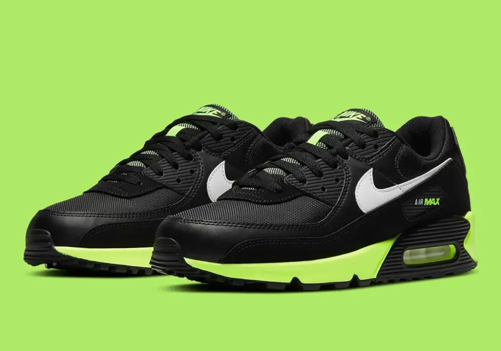 Giày Nike Air Max 90 'Black Hot Lime' DB3915-001 - Ảnh 4