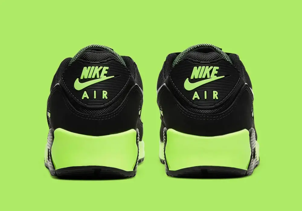 Giày Nike Air Max 90 'Black Hot Lime' DB3915-001 - Ảnh 6