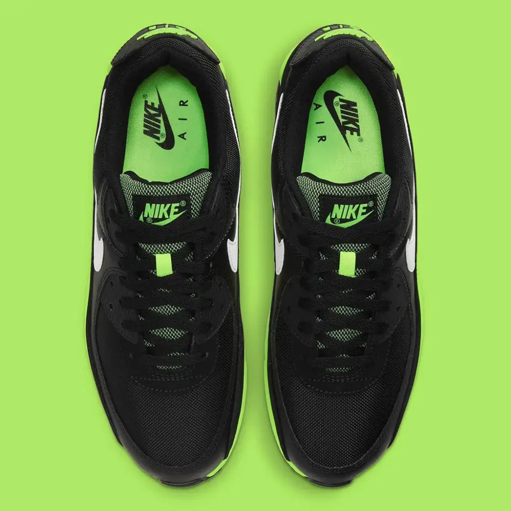 Giày Nike Air Max 90 'Black Hot Lime' DB3915-001 - Ảnh 5