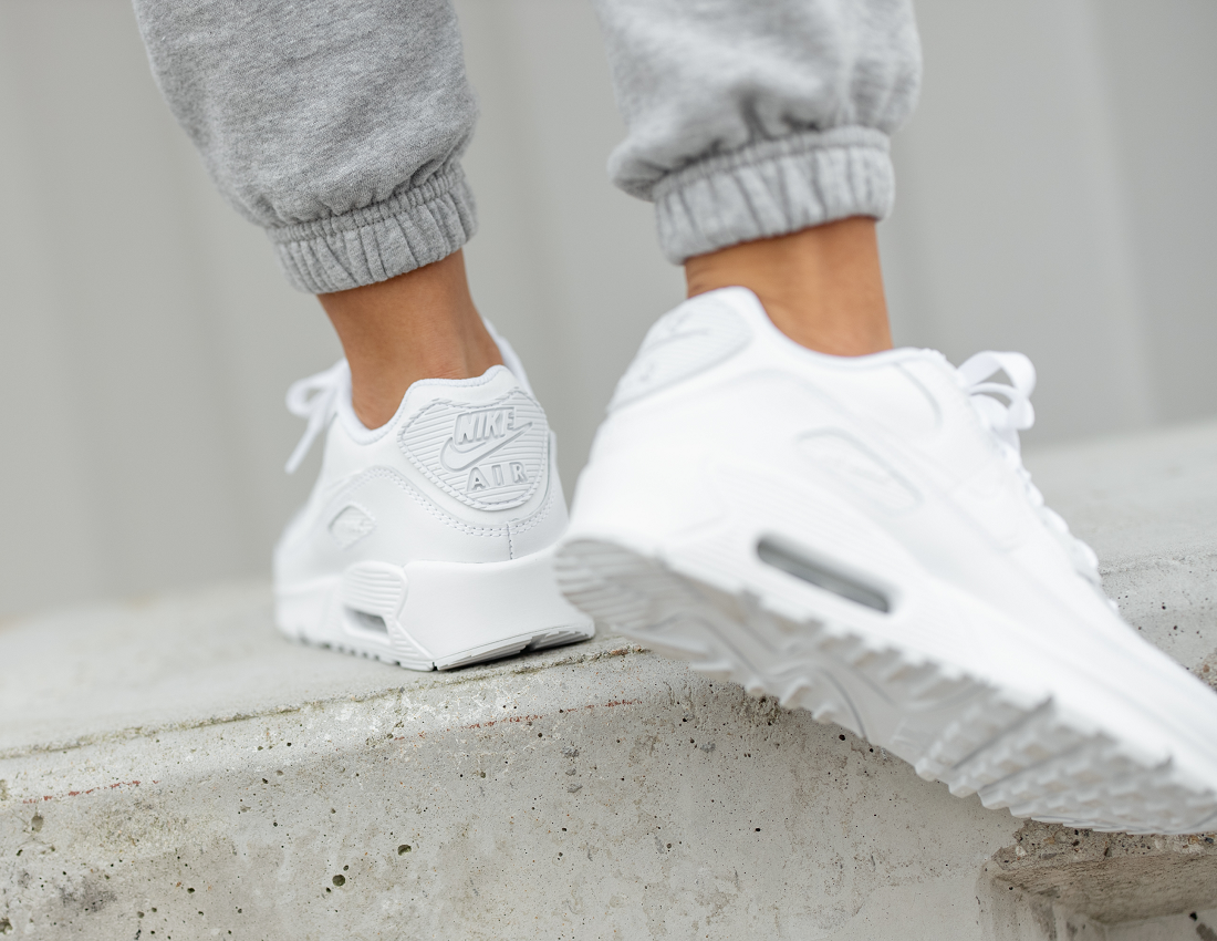 Giày Nike Air Max 90 Leather GS 'White' CD6864-100 - Ảnh 5