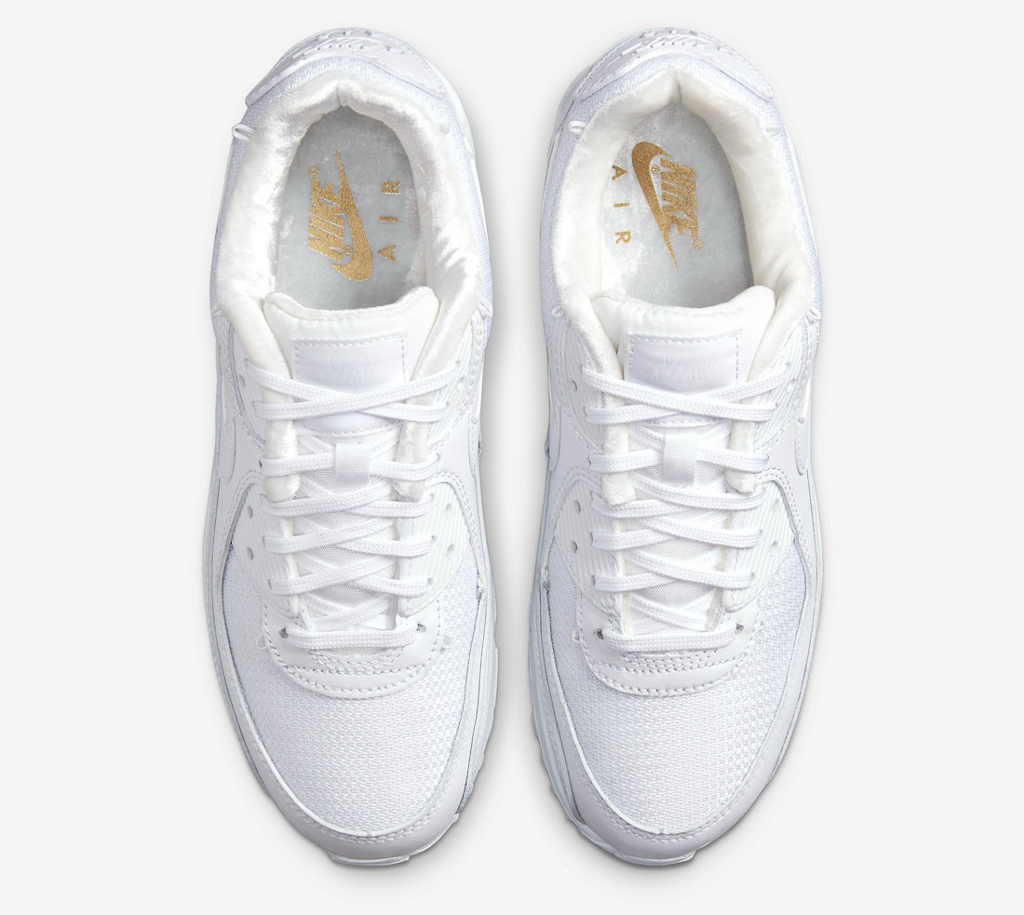 Giày Nike Air Max 90 'Lucky Charms White Metallic Gold' DH0569-100 - Ảnh 3