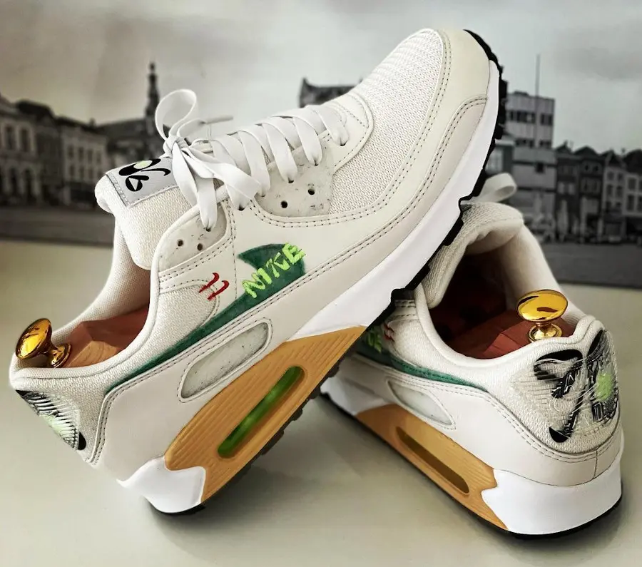 Alternative view of Giày Nike Air Max 90 SE 'White Neptune Green' DO9850-100