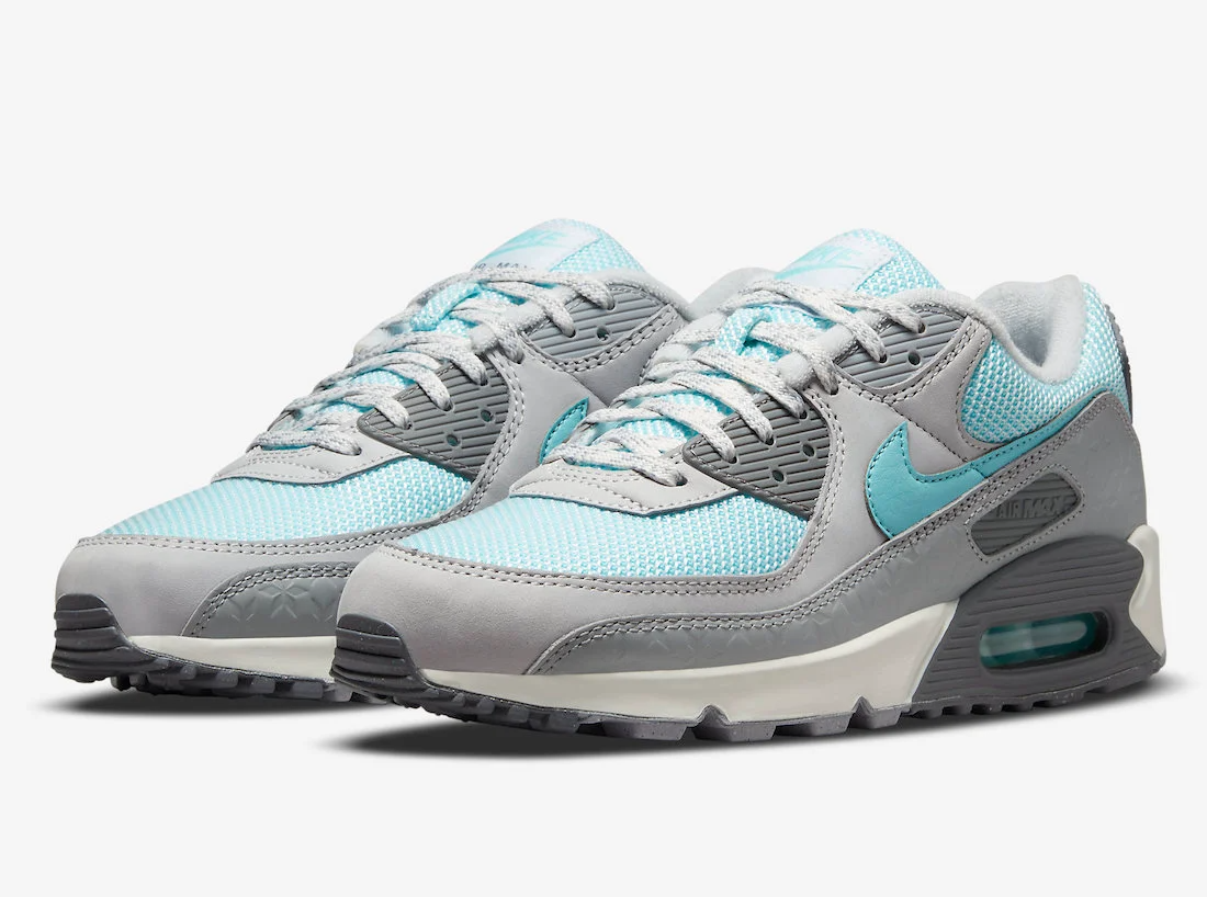 Giày Nike Air Max 90 'Snowflake Grey Ice Blue' DJ5414-001 - Ảnh 2