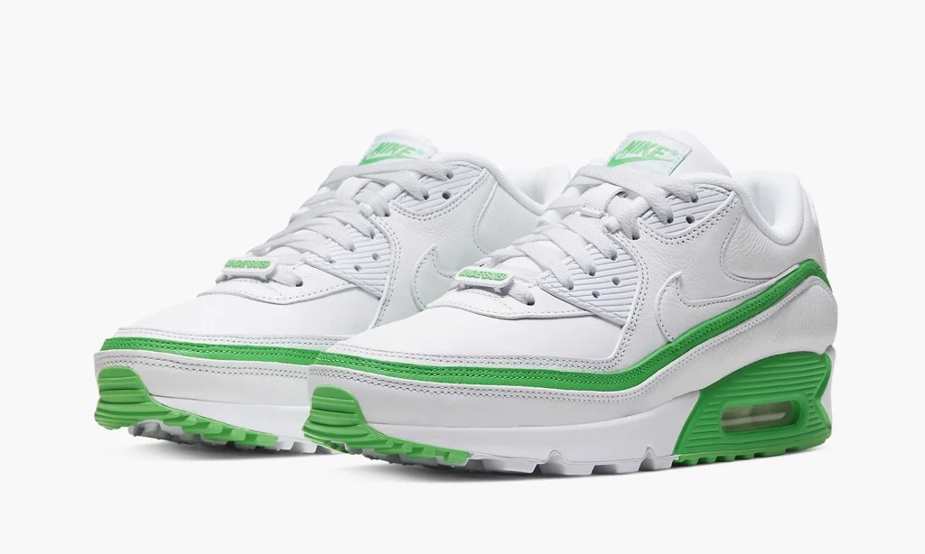 Giày Nike Undefeated x Air Max 90 'White Green Spark' CJ7197-104 - Ảnh 3