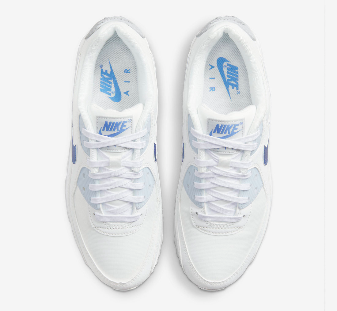 Giày Nike Air Max 90 'White Blue' DX0115-100 - Ảnh 6