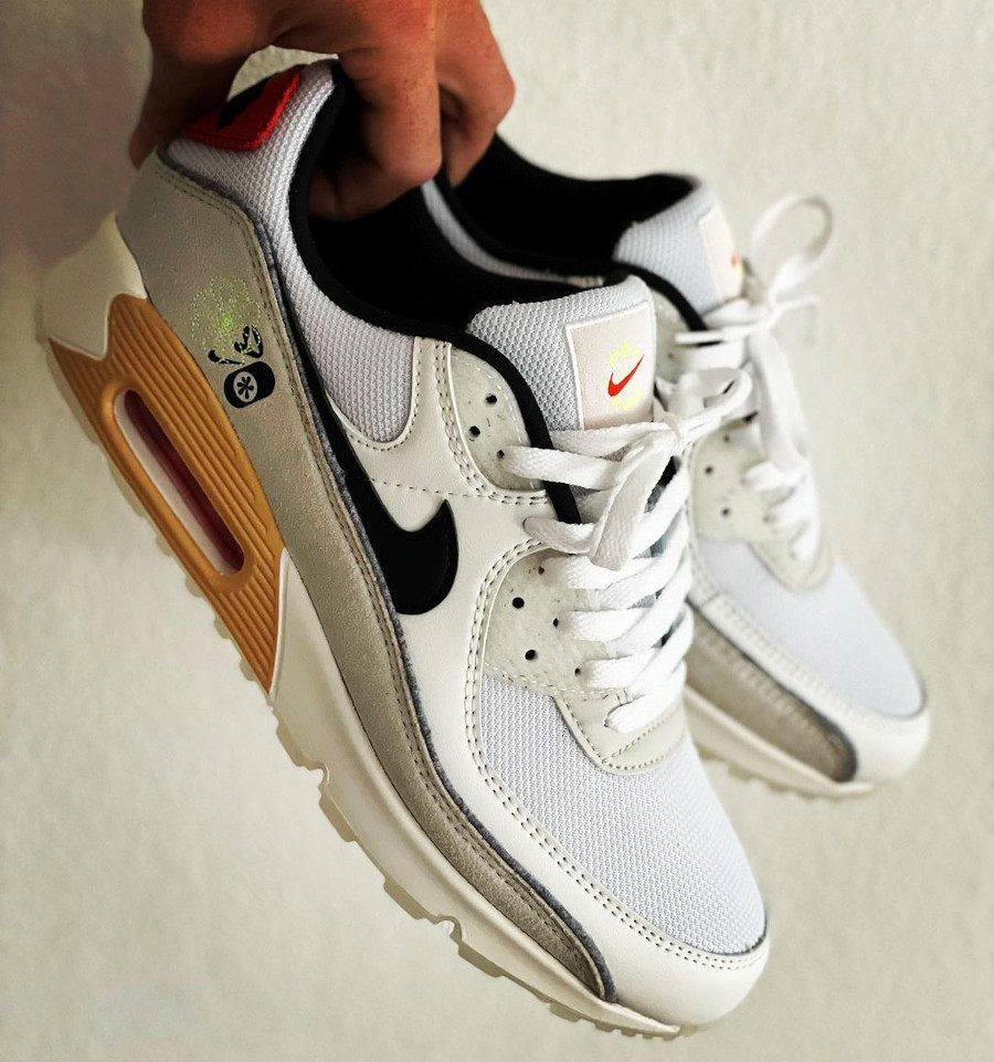 Giày Nike Air Max 90 SE 'Swoosh Fiber' DV3335-100 - Ảnh 3