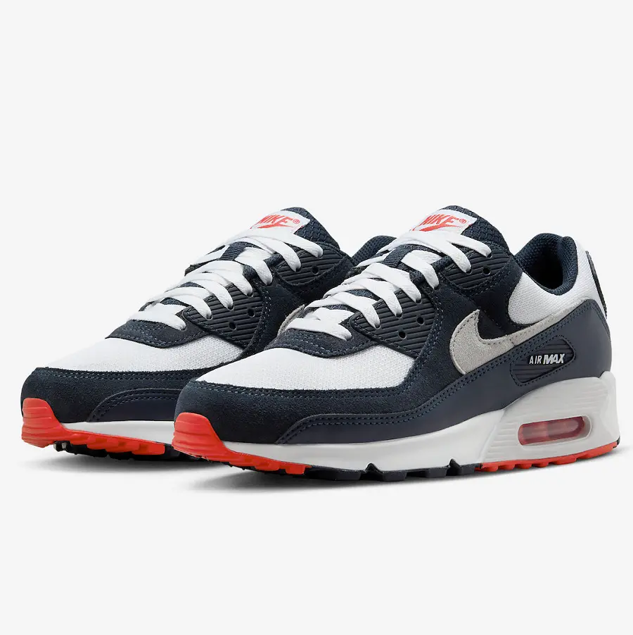 Alternative view of Giày Nike Air Max 90 'Navy Crimson' DM0029-400