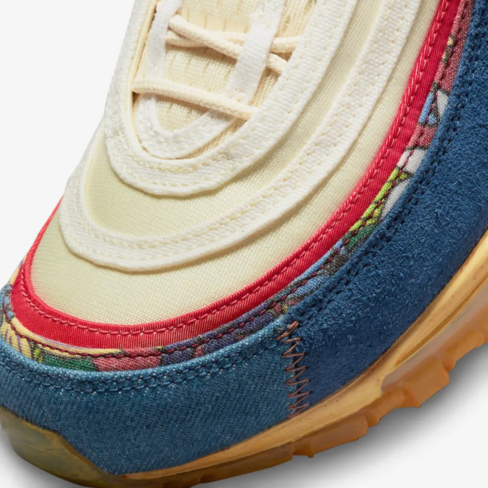 Giày Nike Air Max 97 'Coconut Milk Fossil Denim Red' DV1486-162 - Ảnh 3