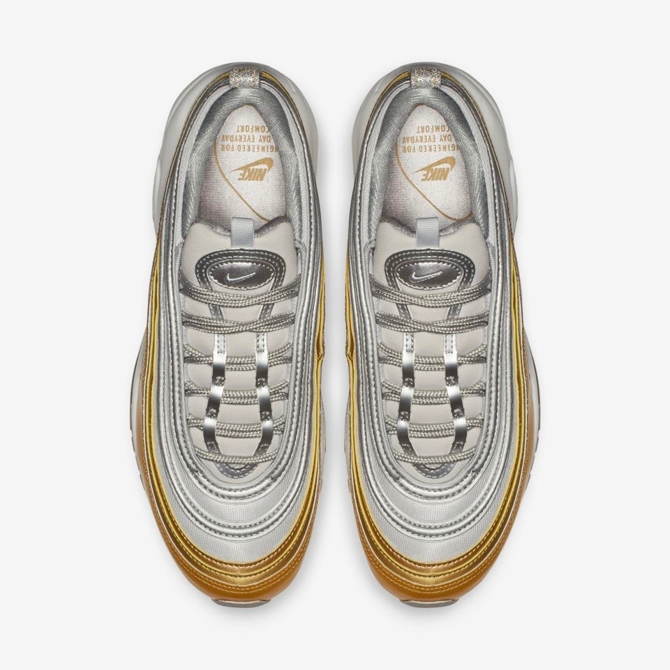 Giày Nike Air Max 97 Vast 'Grey Metallic Gold' (W) AQ4137-001 - Ảnh 3