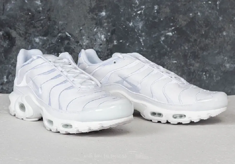 Giày Nike Air Max Plus TN 'Triple White' AJ2029-100 - Ảnh 4