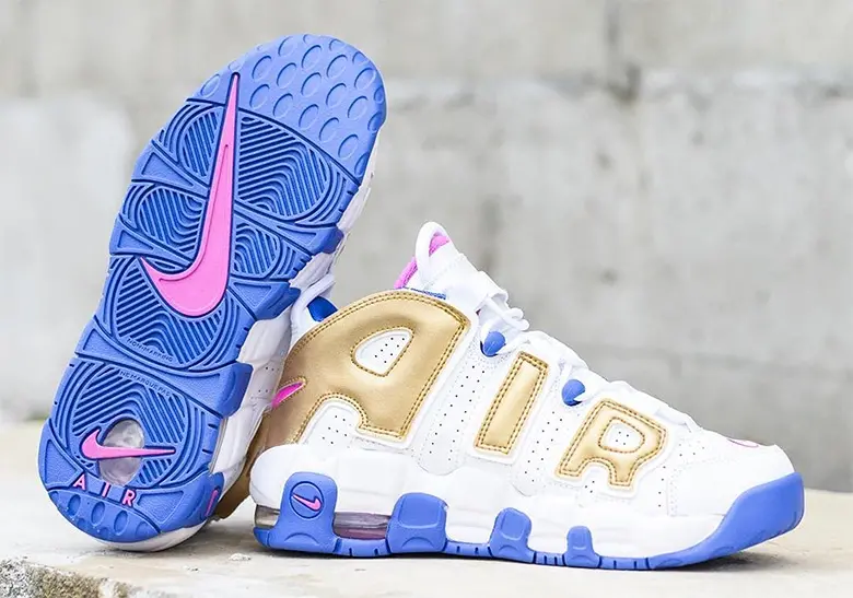 Giày Nike Air More Uptempo GS 'Fuchsia Blast' 415082-106 - Ảnh 7