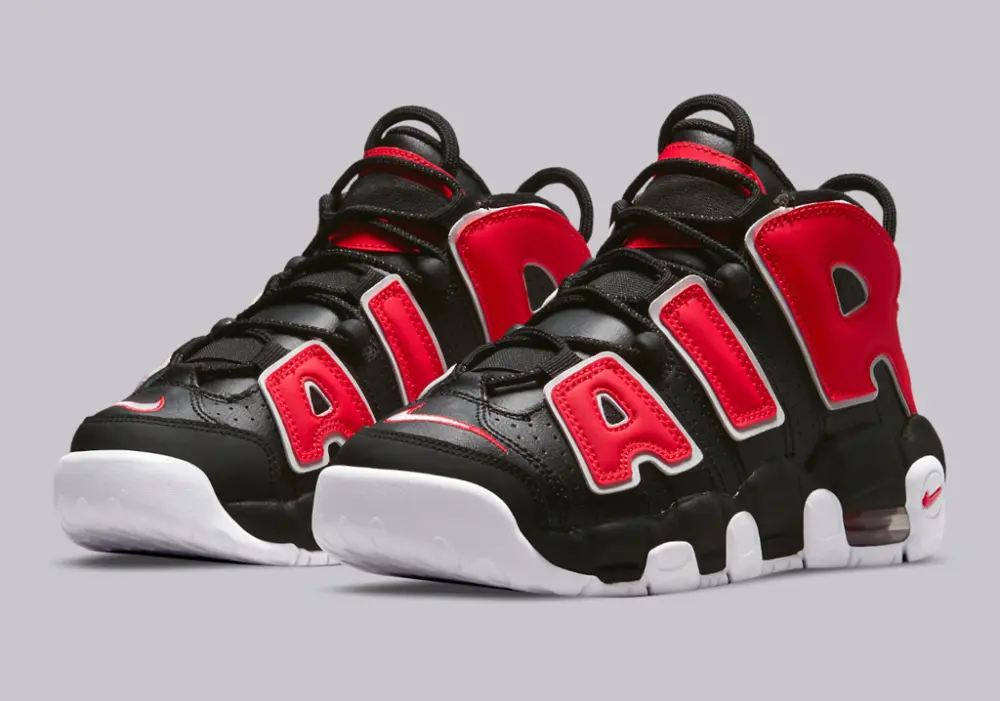 Giày Nike Air More Uptempo GS 'Black University Red' DM3190-001 - Ảnh 3