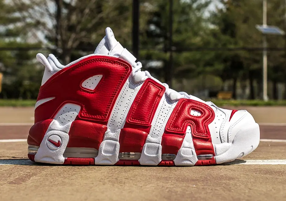Giày Nike Air More Uptempo 'White Red' 414962-100 - Ảnh 3