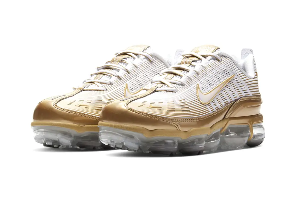 Alternative view of Giày Nike Air VaporMax 360 White Metallic Gold (W) CK9670-101