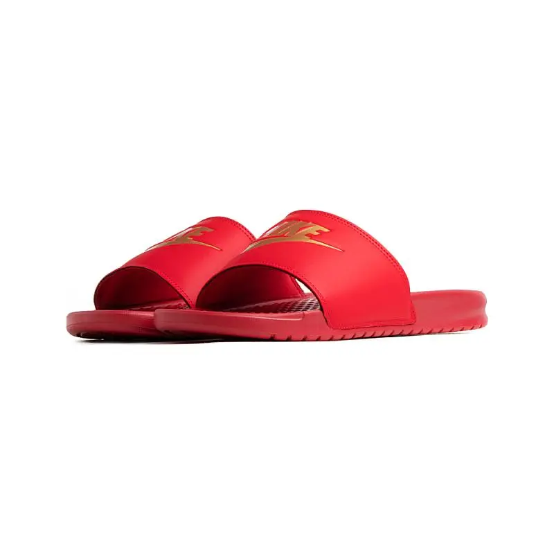 Dép Nike BENASSI JDI " RED/GOLD " 343880-602 - Ảnh 4
