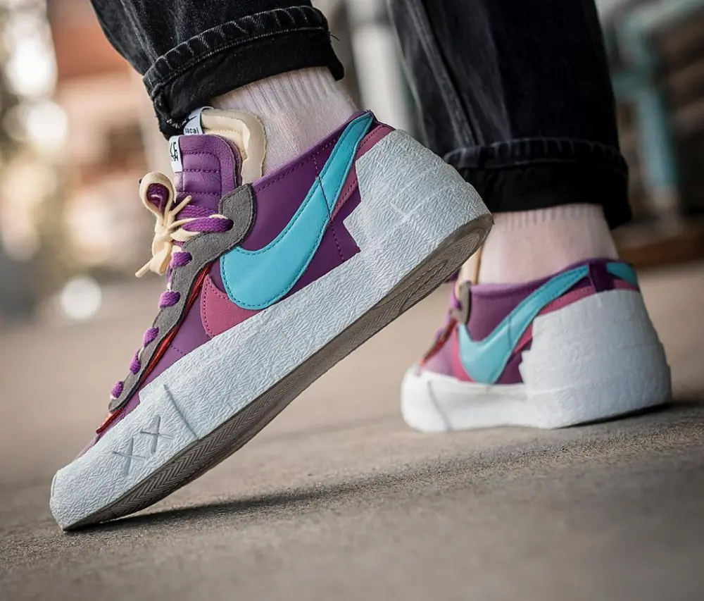 Giày Nike Blazer Low Sacai KAWS 'Purple Dusk' DM7901-500 - Ảnh 3