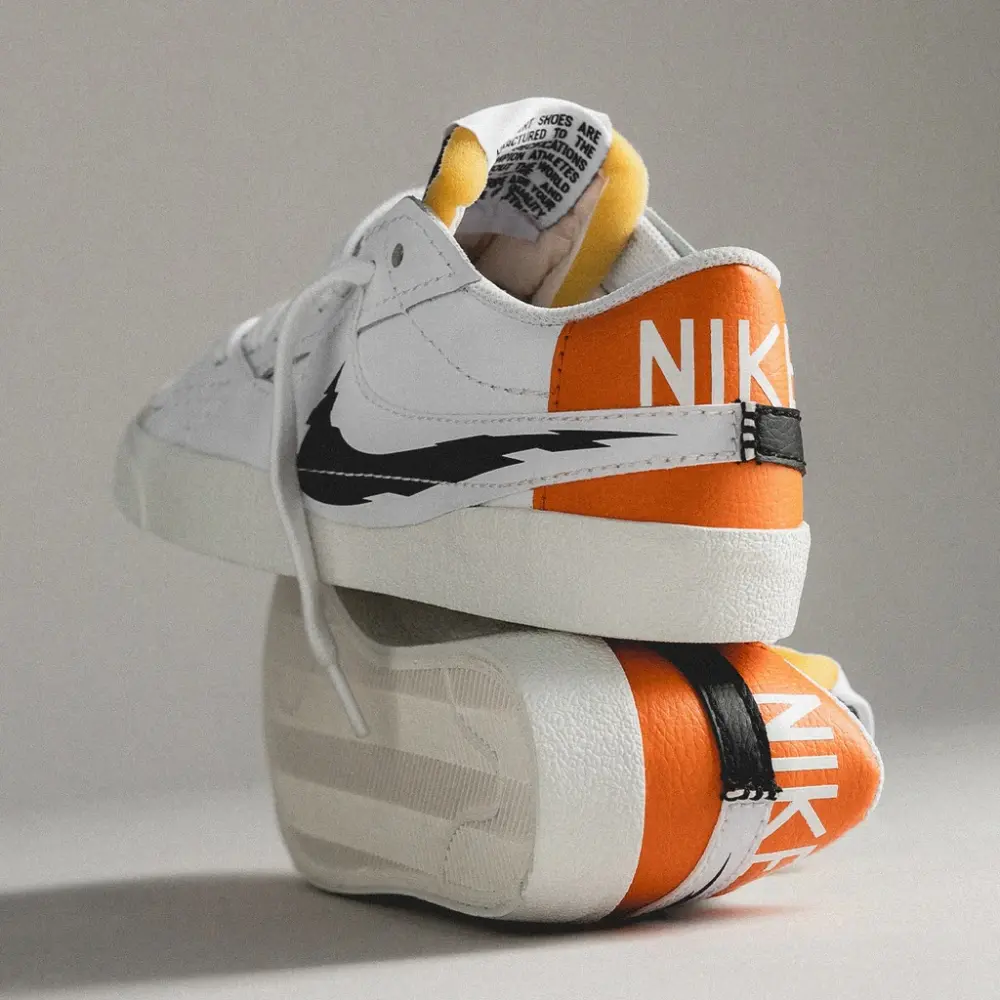 Giày Nike Blazer Low Jumbo 'Glitch Swoosh' DV6484-100 - Ảnh 4