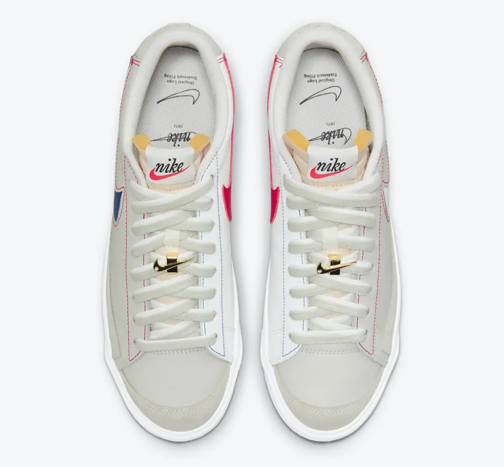 Giày Nike Blazer Low '77 Grey White Removable Swoosh DH4370-002 - Ảnh 3