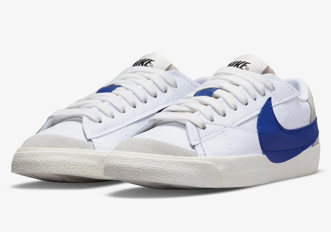Giày Nike Blazer Low 77 Jumbo 'White Old Royal' DQ8768-100 - Ảnh 8