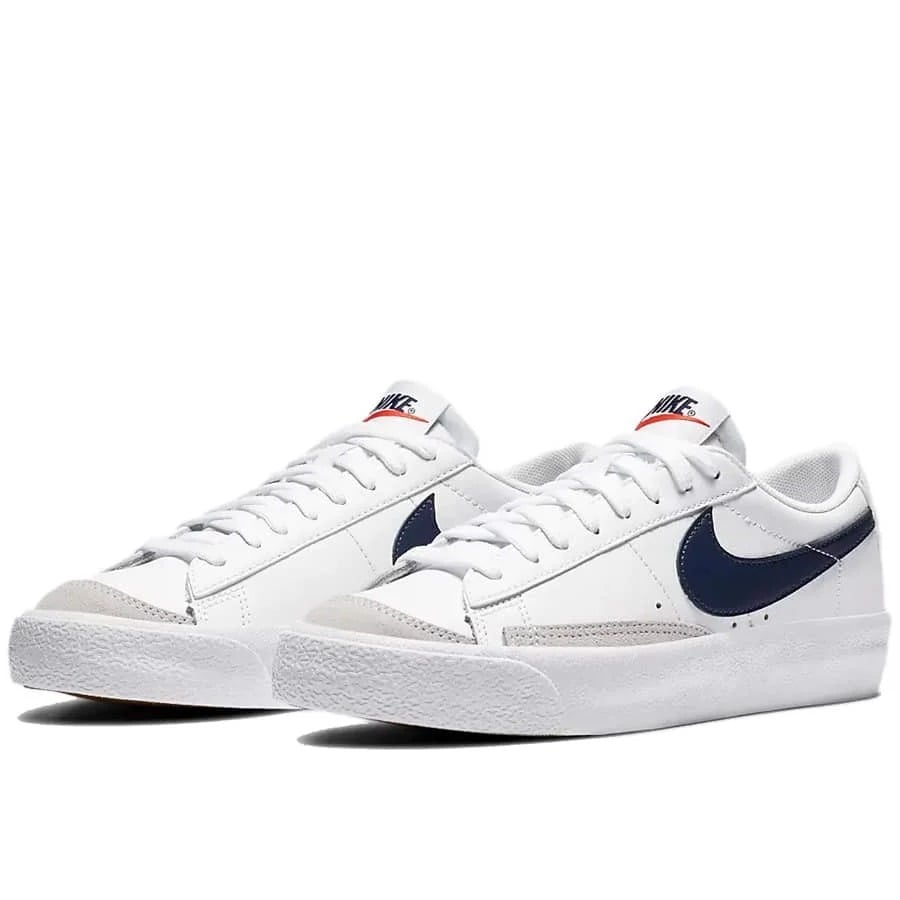 Giày Nike Blazer Low 77 GS 'White Midnight Navy' DA4074-100 - Ảnh 2