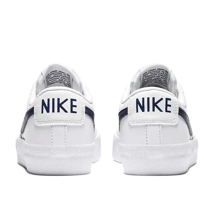 Giày Nike Blazer Low 77 GS 'White Midnight Navy' DA4074-100 - Ảnh 5