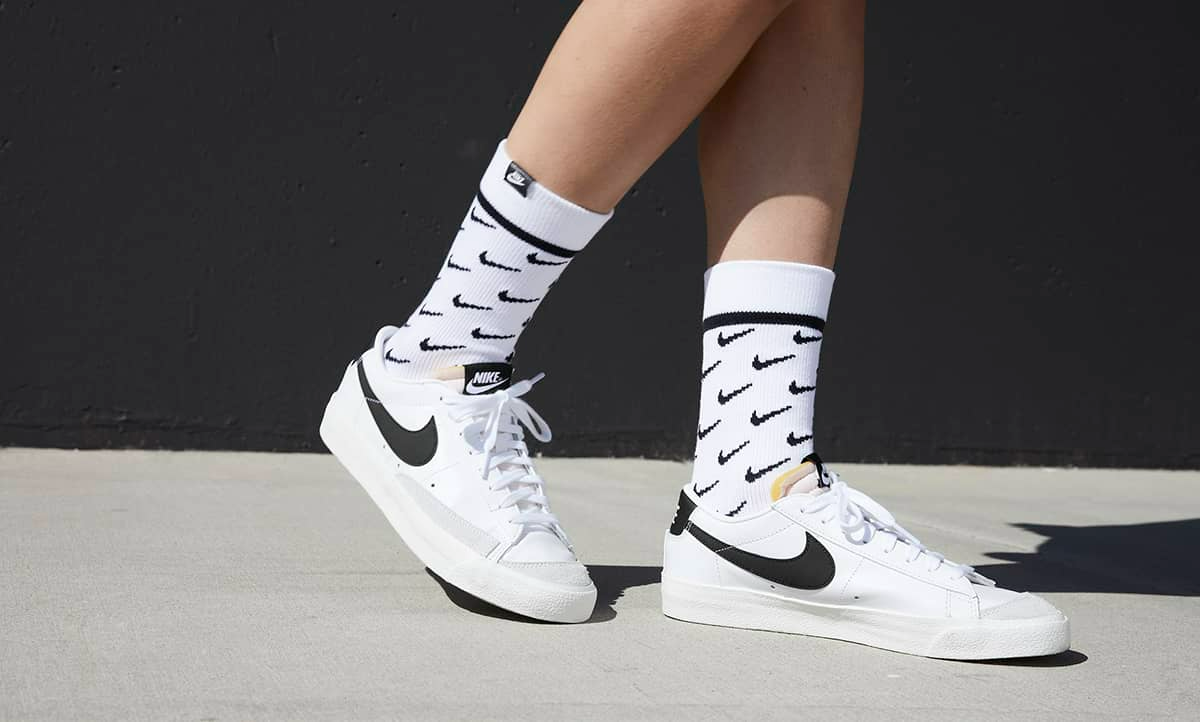 Giày Nike Blazer Low '77' White Black' DC4769-102 - Ảnh 6