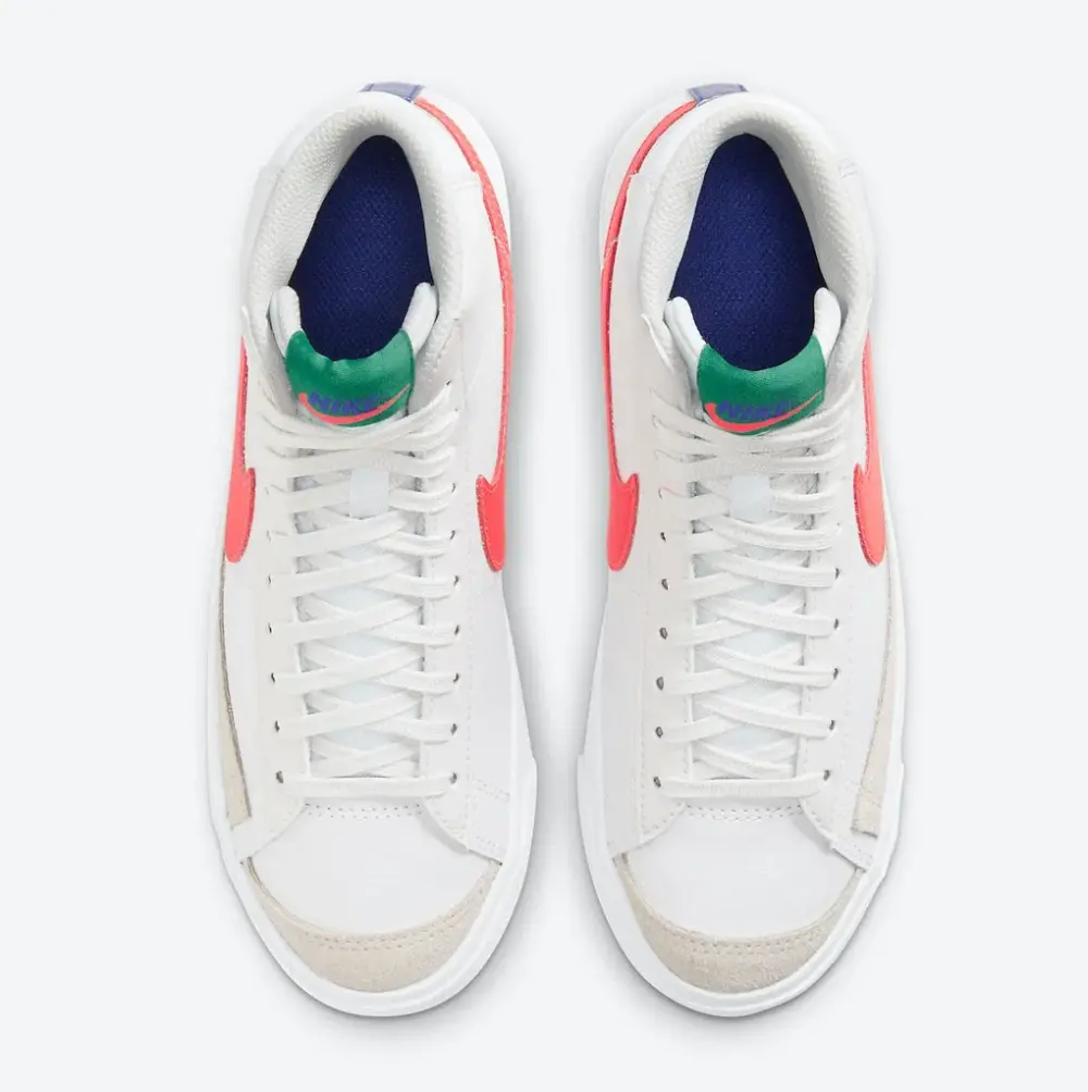 Giày Nike Blazer Mid 77 GS 'Platinum Tint Bright Crimson' DA4086-004 - Ảnh 3