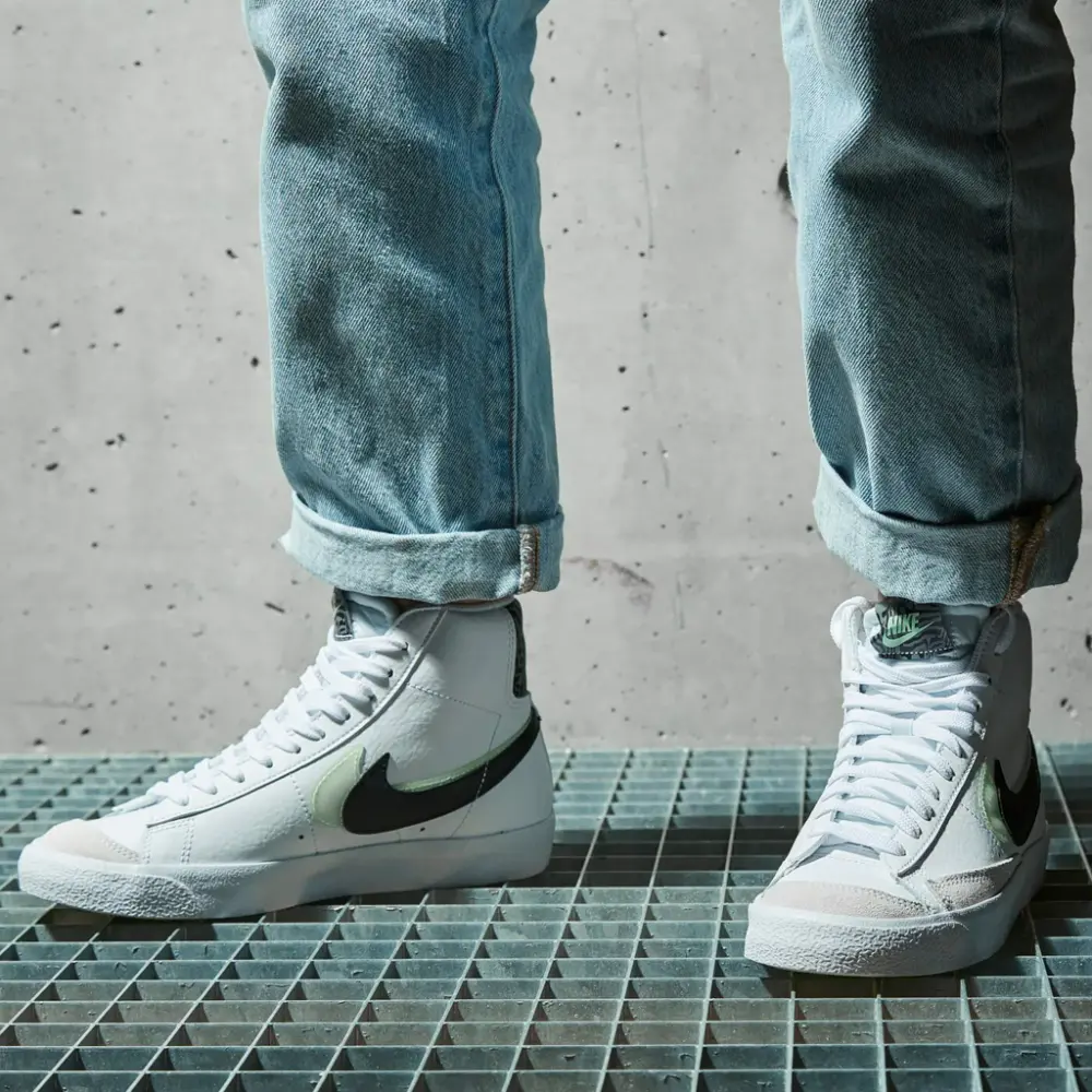 Giày Nike Blazer Mid '77 SE GS 'Double Swoosh White Vapor Green' DD1847-100 - Ảnh 5