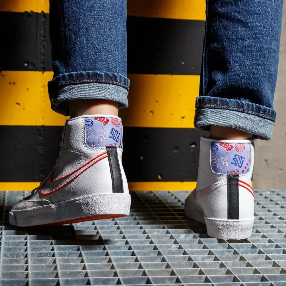 Giày Nike Blazer Mid '77 SE GS 'White Magic Ember' DJ0265-100 - Ảnh 5
