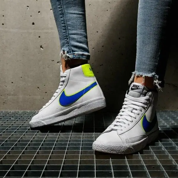 Giày Nike Blazer Mid GS 'Racer Blue Volt' DB4677-100 - Ảnh 5