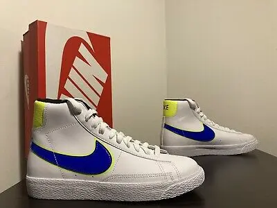 Giày Nike Blazer Mid GS 'Racer Blue Volt' DB4677-100 - Ảnh 3